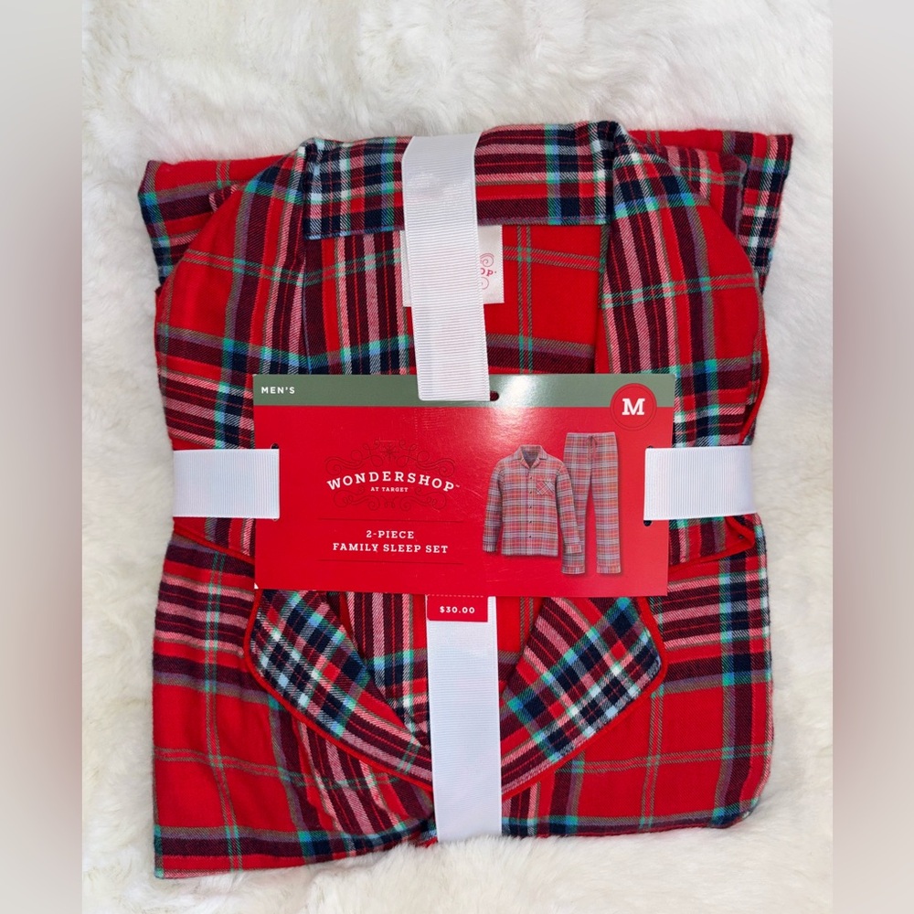 Wondershop Medium Men’s Plaid Flannel Pajamas PJs Sleep Set - NWTS